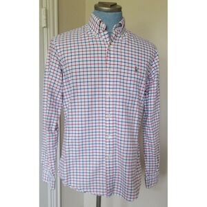 Polo Ralph Lauren Men's Red, White&Blue Blue Label Long Sleeve Shirt Size MEDIUM